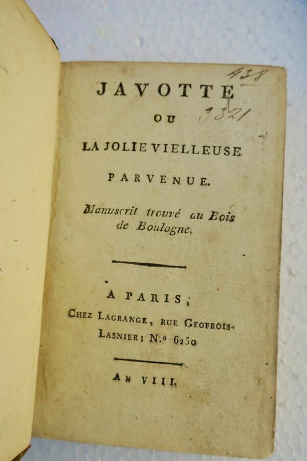 Javotte ou la jolie vielleuse parvenue 1800 l'Egypte sauvée ou Joseph vendu par – Image 4