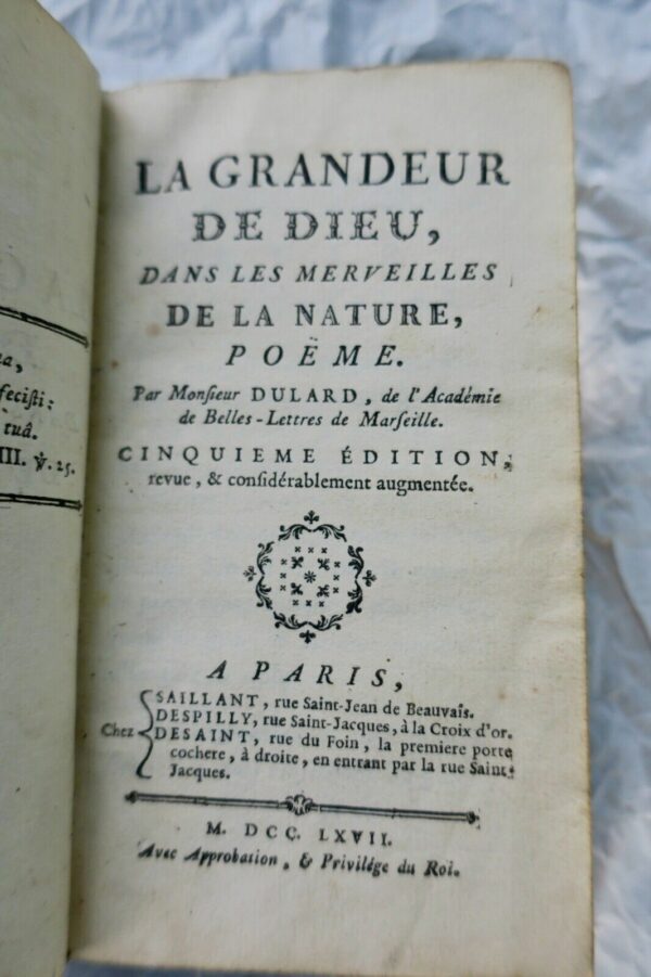 La grandeur de Dieu dans les merveilles de la nature 1757 – Image 3