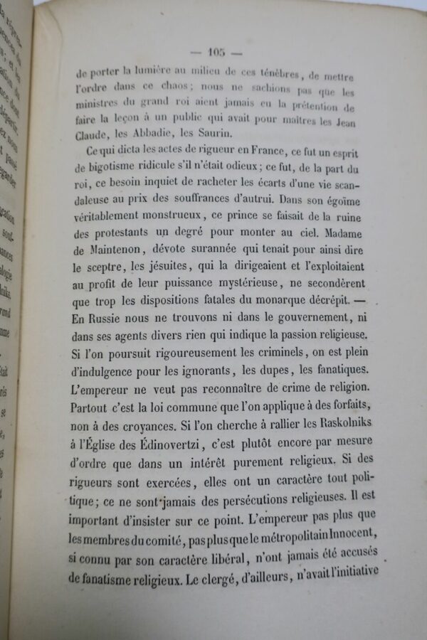 Le Raskol. Essai historique et critique sur les sectes religieuses en Russie ... – Image 4