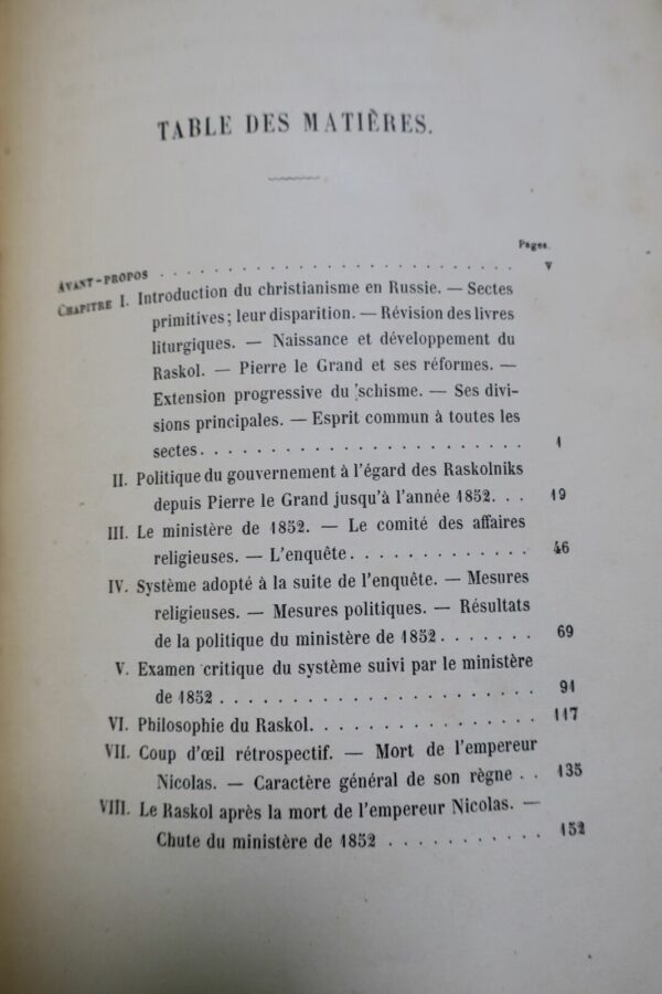 Le Raskol. Essai historique et critique sur les sectes religieuses en Russie ... – Image 7