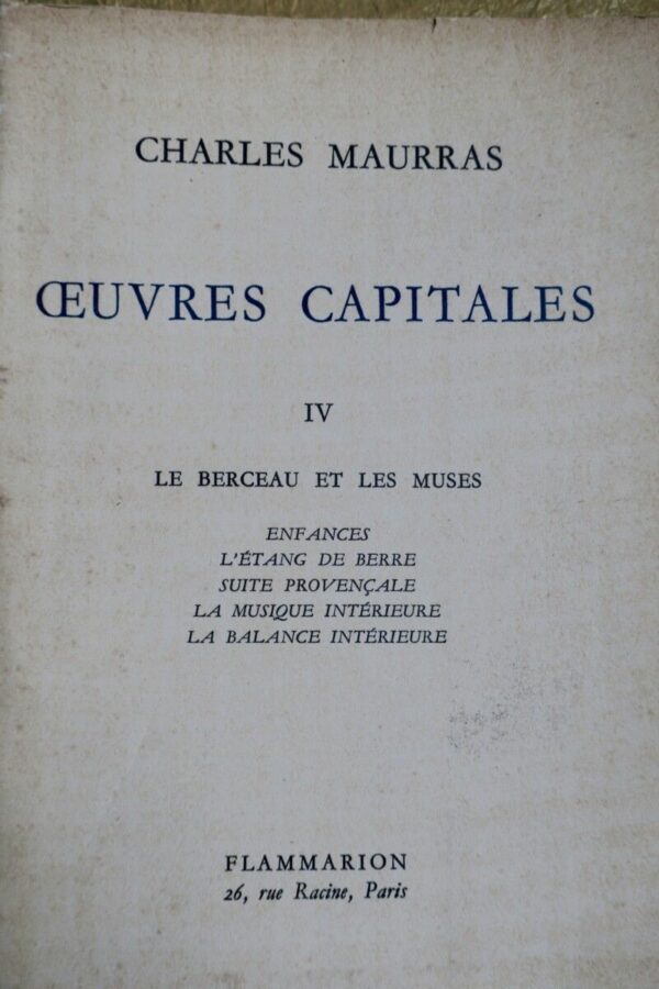 MAURRAS Oeuvres capitales. Le berceau et les muses – Image 5