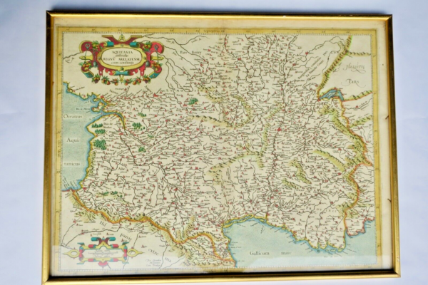 Mercator Aquitania Australis Regnu Arelatense Cum Confiniis Ca. 1610