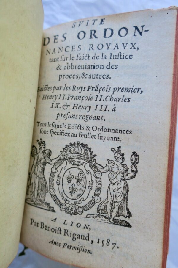 Mini Ordini Reali Sulla Faict Della Justice, Autorità Di Icelle 1588