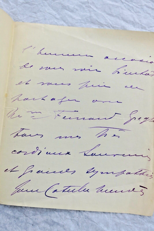 Mme CATULLE-MENDES  lettres autographes manuscrites & signées – Image 8