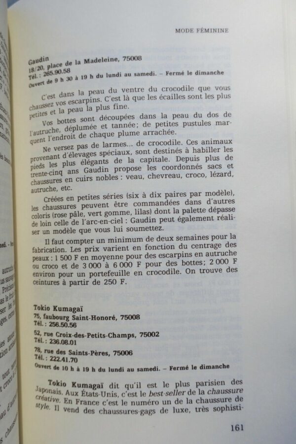 Paris Luxe - Guide Des Adresses prestigieuses de Paris 1985 – Image 3