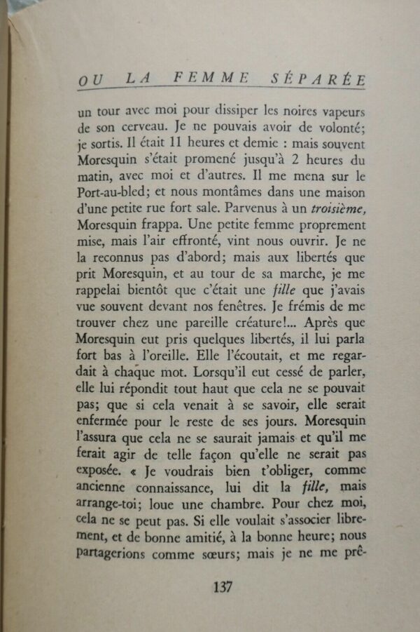 RETIF DE LA BRETONE. Ingénue Saxancour ou La Femme Séparée – Image 4