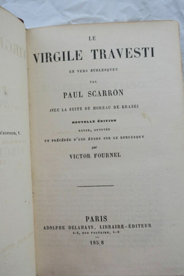 SCARRON  Virgile travesti en vers burlesques avec la Suite de Moreau 1858 – Image 9