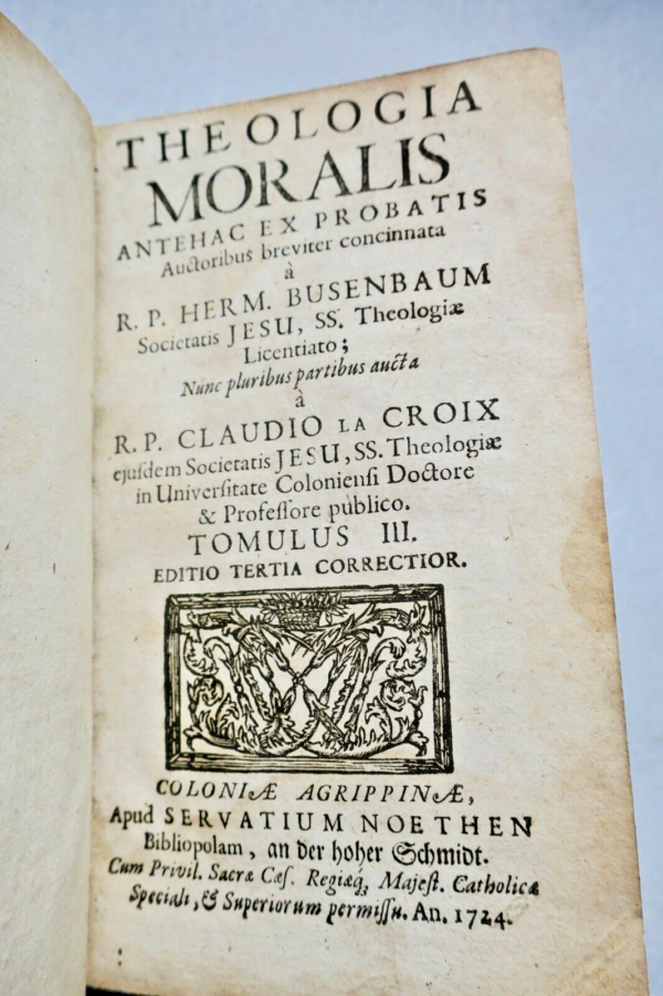 Theologia moralis antehac ex probatis auctoribus breviter concinata 1724 – Image 11