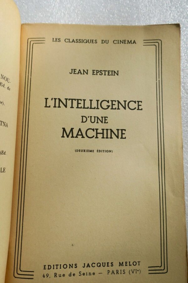 cinéma Epstein Jean L'intelligence d'une machine – Image 7