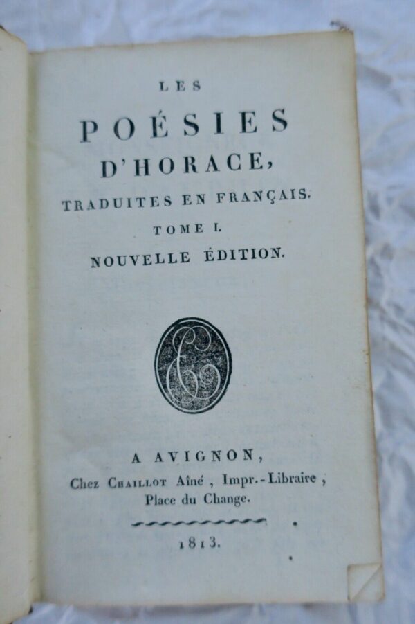 poésies d'Horace 1813 – Image 3