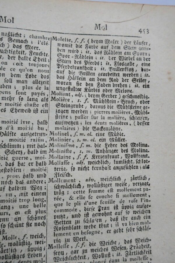 Allemagne Nouveau Dictionnaire Allemand-François et François-Allemand 1782 – Image 5