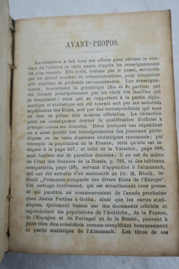 Almanach de Gotha 1862 Annuaire généalogique, diplomatique et statistique... – Image 11