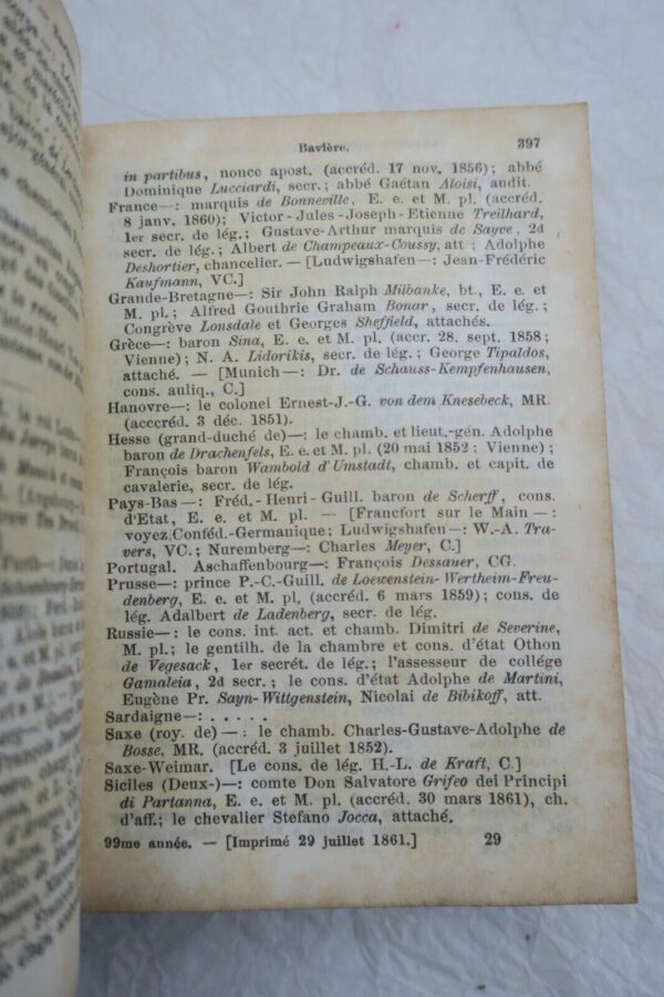 Almanach de Gotha 1862 Annuaire généalogique, diplomatique et statistique... – Image 7