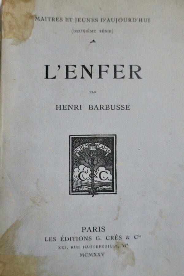 BARBUSSE L'ENFER/ vélin nté – Image 3