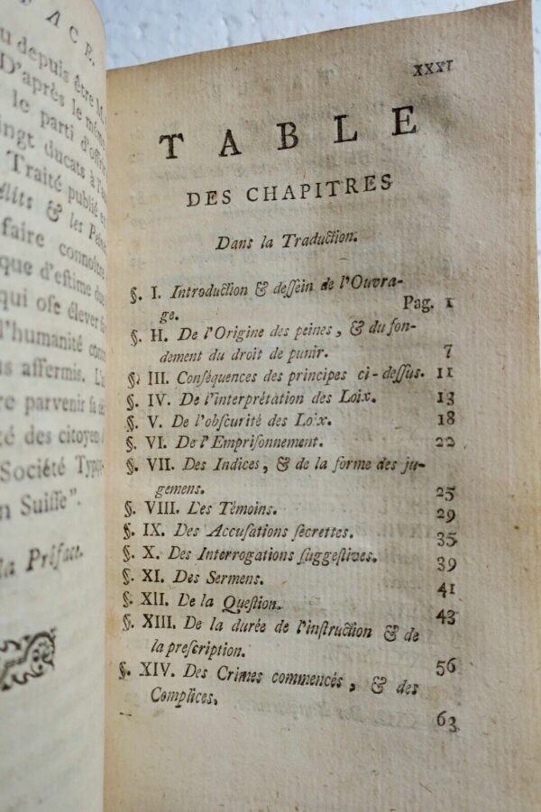 BECCARIA Traité des délits et des Peines 1771 – Image 6