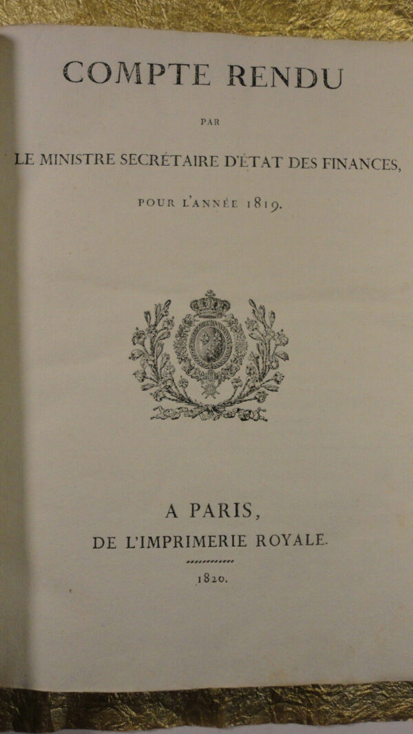 Compte Rendu par le ministre secrétaire d’état des finances pour l’année 1819 – Image 8