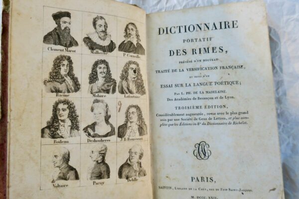 DICTIONNAIRE PORTATIF DES RIMES 1822