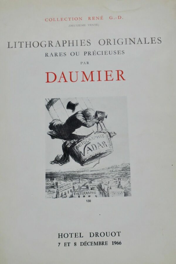 Daumier Catalogue de vente aux enchères 1966-Hotel Drouot