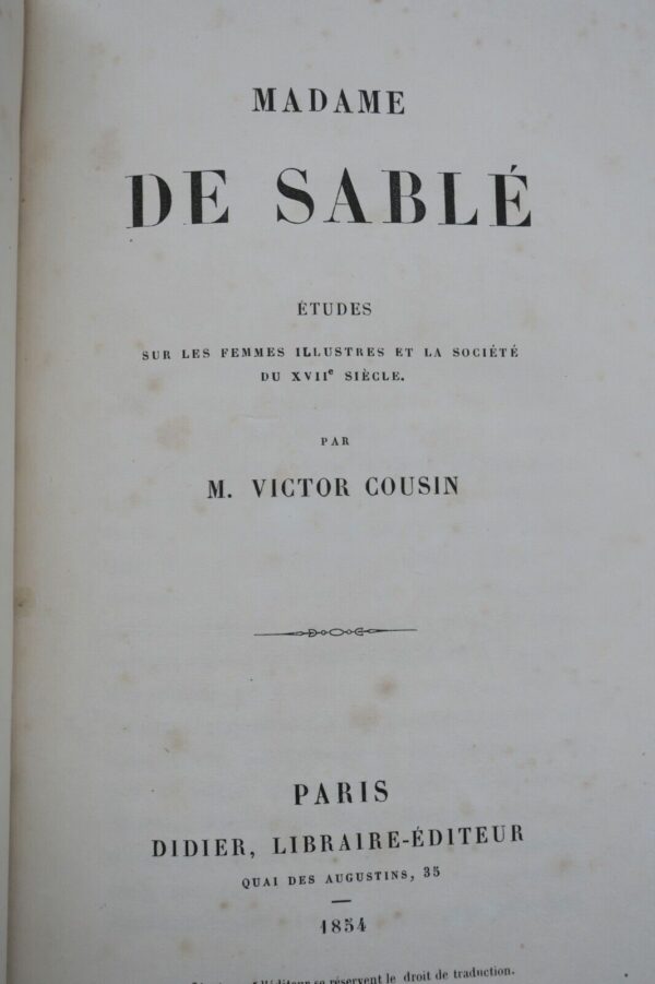 Femme  COUSIN  Madame de Sablé – Image 8