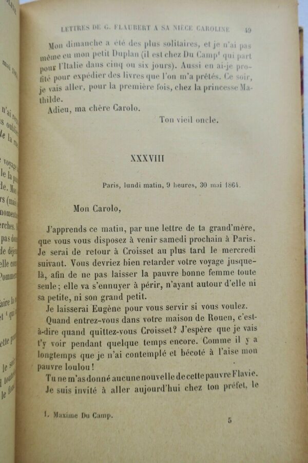 Flaubert  LETTRES A SA NIECE CAROLINE EO – Image 6