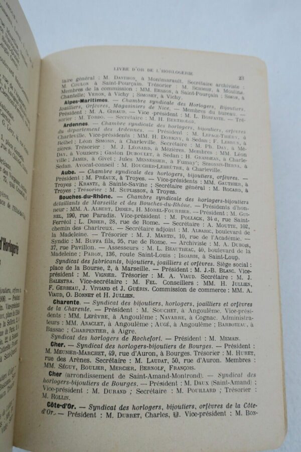 Horlogerie Annuaire "Argus". Livre d'or de l'horlogerie,de la bijouterie 1912-13 – Image 12