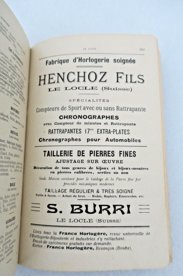 Horlogerie Annuaire "Argus". Livre d'or de l'horlogerie,de la bijouterie 1912-13 – Image 3