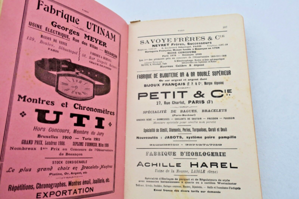 Horlogerie Annuaire "Argus". Livre d'or de l'horlogerie,de la bijouterie 1912-13 – Image 7