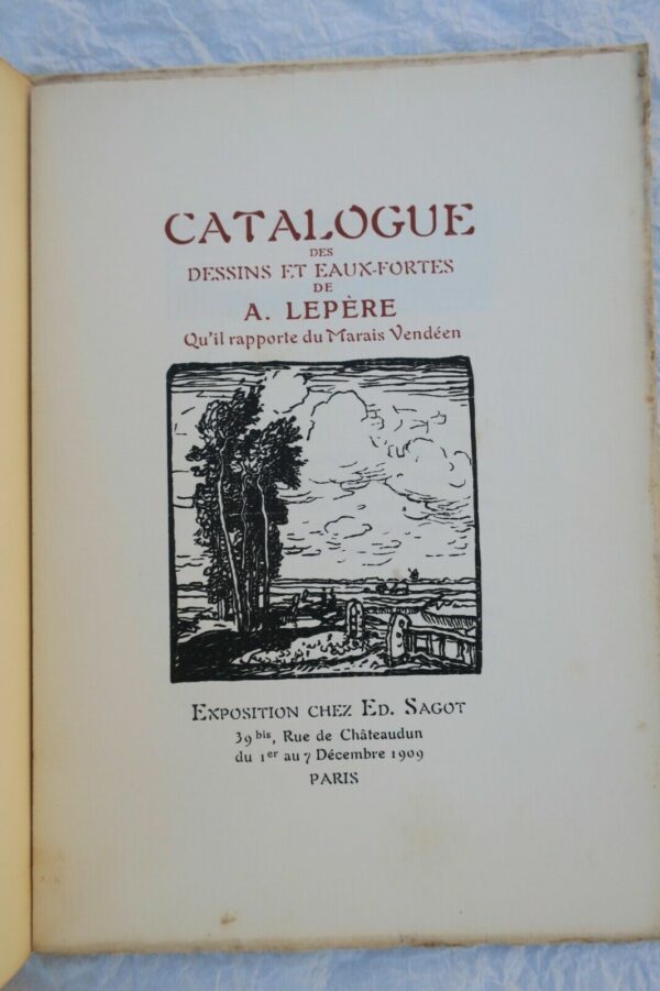 LEPERE Auguste Catalogue de l'exposition des dessins et eaux-fortes de A. Lepère – Image 3