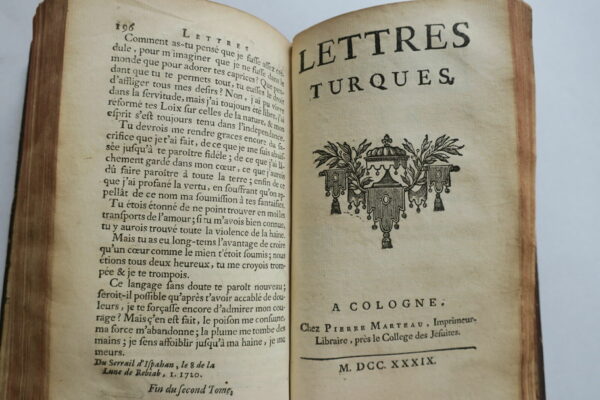 MONTESQUIEU Lettres persanes 1739 Marteau – Image 4