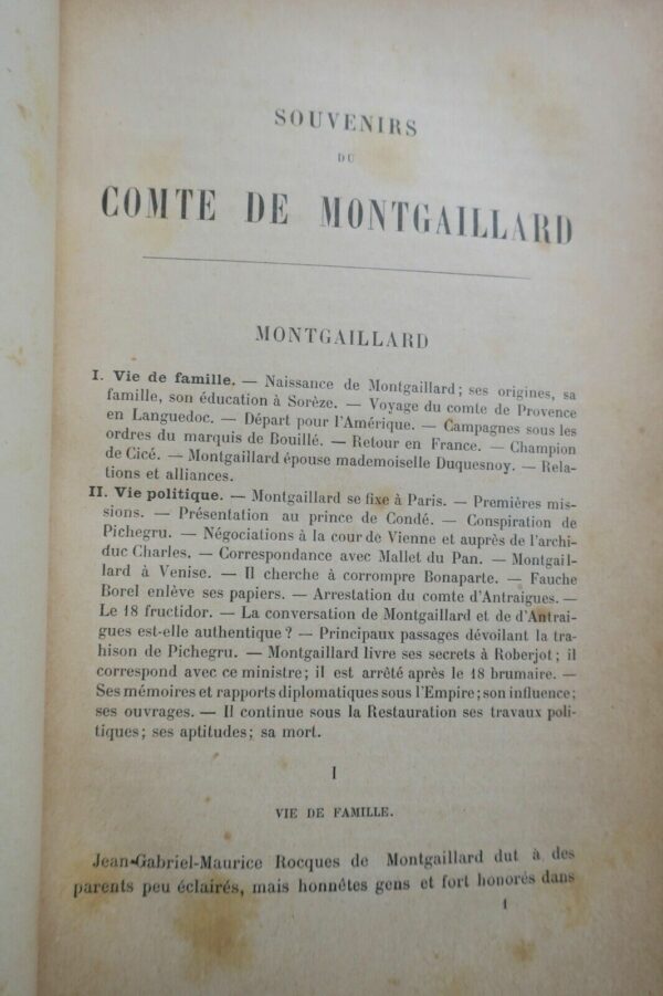 Montgaillard Souvenirs du Comte agent de la diplomatie secrète pendant la Révolu – Image 9