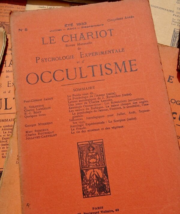 Occultism The Chariot. Monthly Review Experimental Psychology And Occultism – Image 8