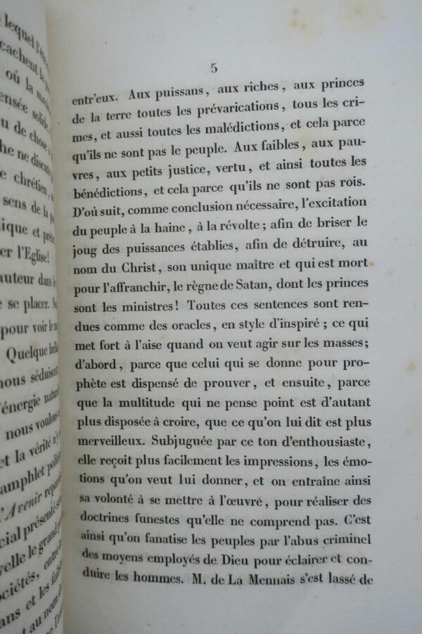 Paroles d'un croyant Le livre du peuple,Réponse d'un chrétien,Considérations sur – Image 5