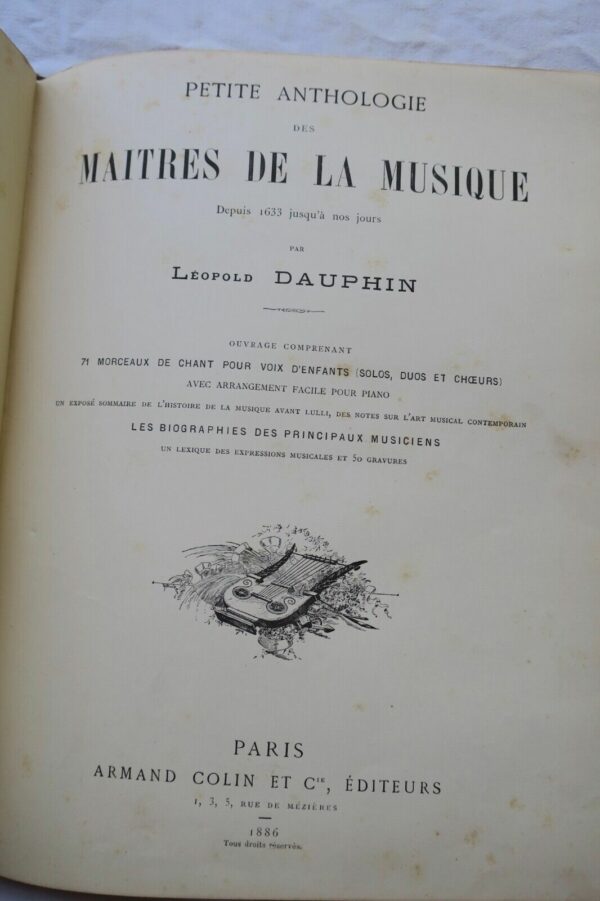 Petite anthologie des Maîtres de la musique depuis 1633 jusqu'à nos jours 1886 – Image 8