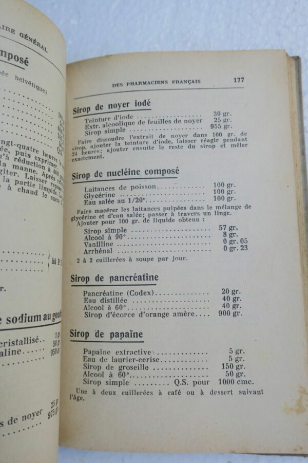 Pharmacie Formulaire des Pharmaciens Français. 1933 – Image 9