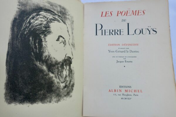 Pierre Louÿs Les poëmes de Pierre Louÿs 1887-1924 LE DANTEC – Image 3