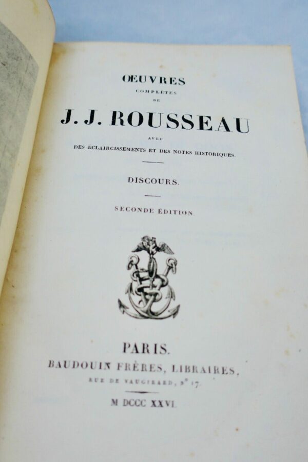 Rousseau (Jean-Jacques) Complete Works 1826 – Image 8