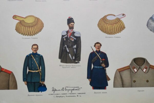 Russia Tzar russie army medals badge décorations, galons 84 x 62,5 cm 1905 – Image 4