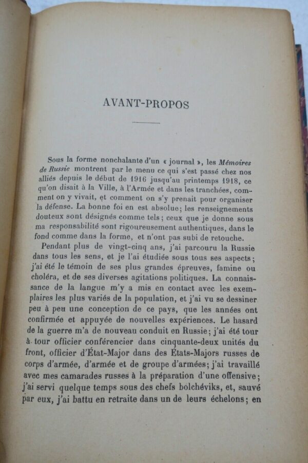 Russie MEMOIRES DE RUSSIE - HISTOIRE DE LA GUERRE MONDIALE  1921 – Image 8