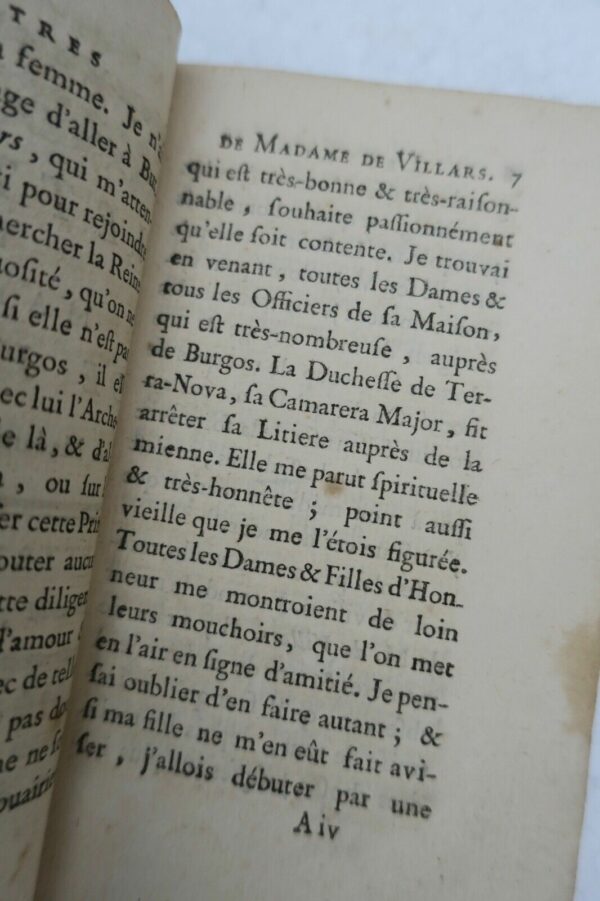 VILLARS Lettres de Madame la Marquise de Villars, ambassadrice en Espagne  1759 – Image 5