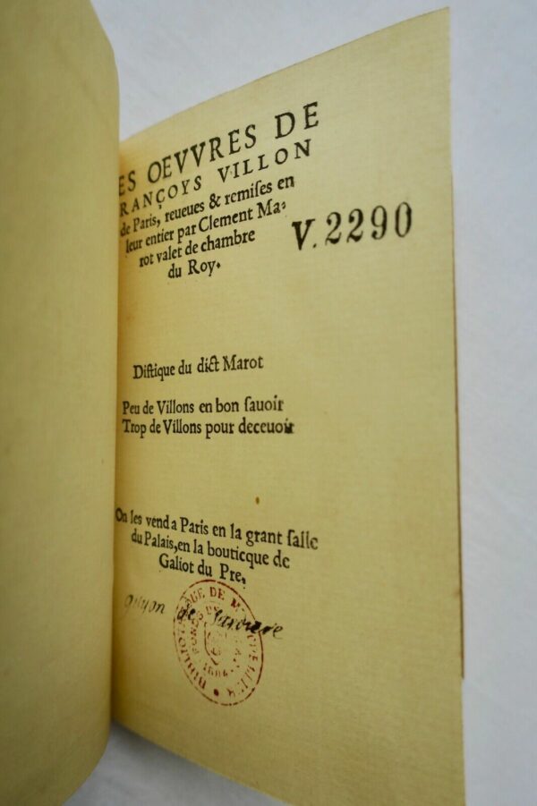 VILLON FRANCOIS. (1431-APRES 1463). LES DEUX TESTAMENTS Y.Brayer – Image 12