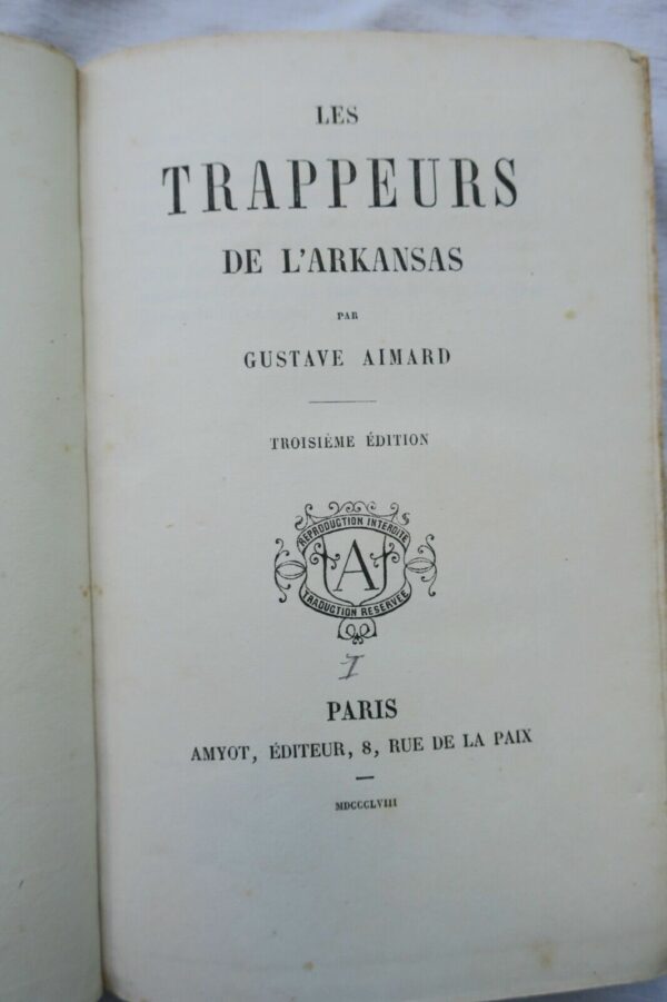 AIMARD Les trappeurs de l'Arkansas EO 1858 – Image 4