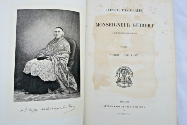 Archevèque Guibert  OEUVRES PASTORALES + envoi  1868 – Image 10