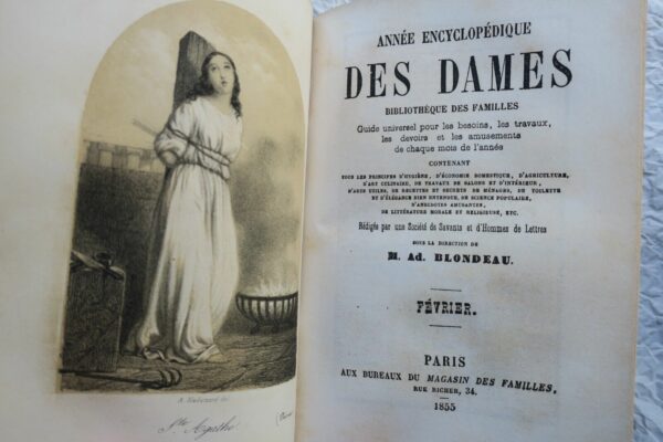 BLONDEAU encyclopédique des dames. Bibliothèque des familles. Guide 1855