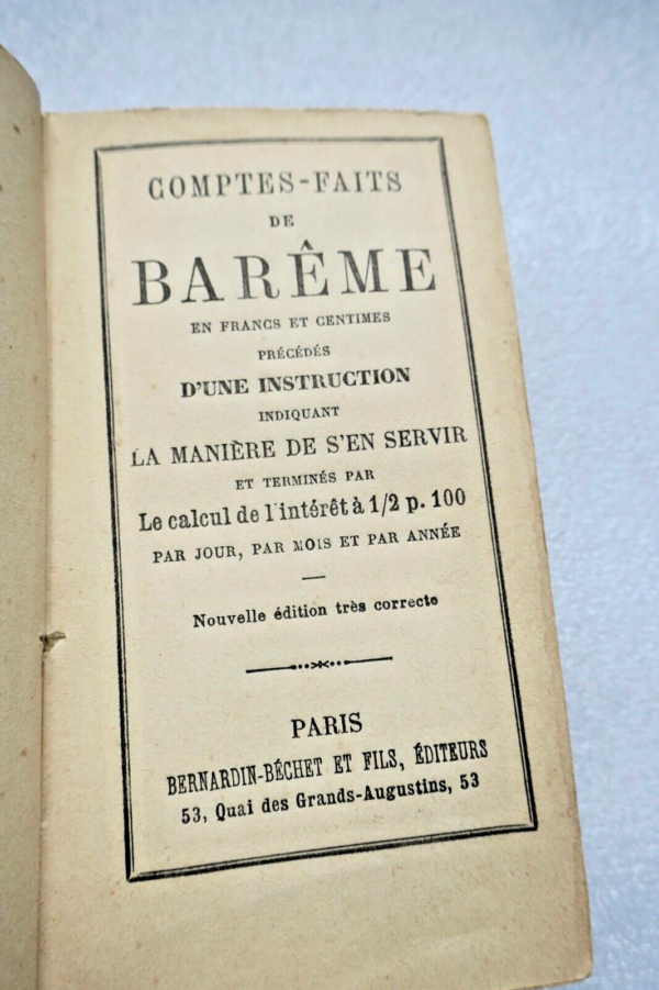 Comptes-faits de Barême en francs et centimes précédés d'une instruction – Image 3