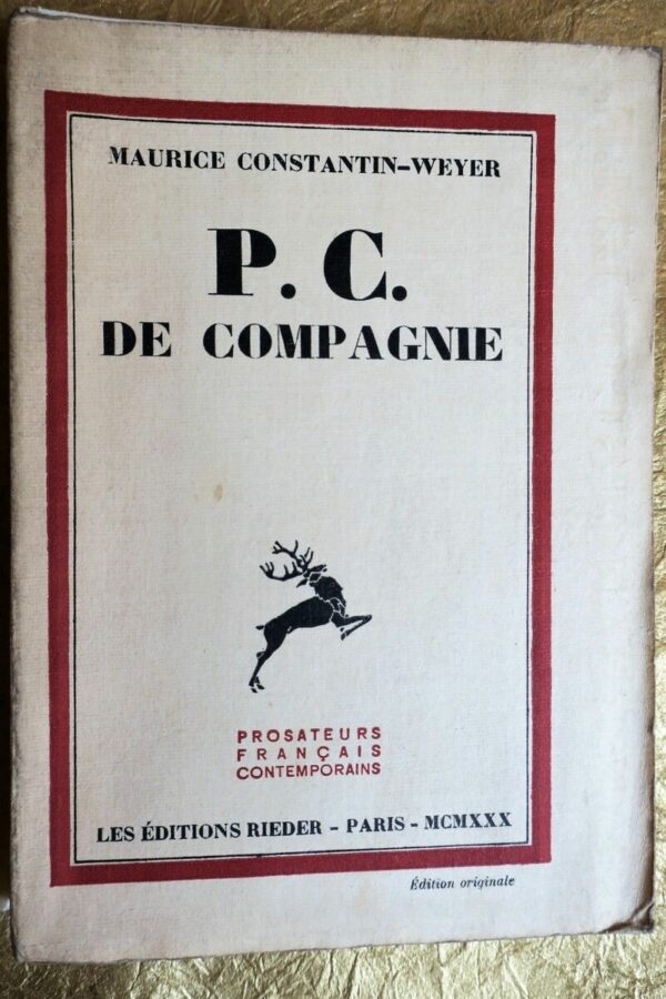 Constantin-Weyer Maurice P.C. de compagnie EO 1930