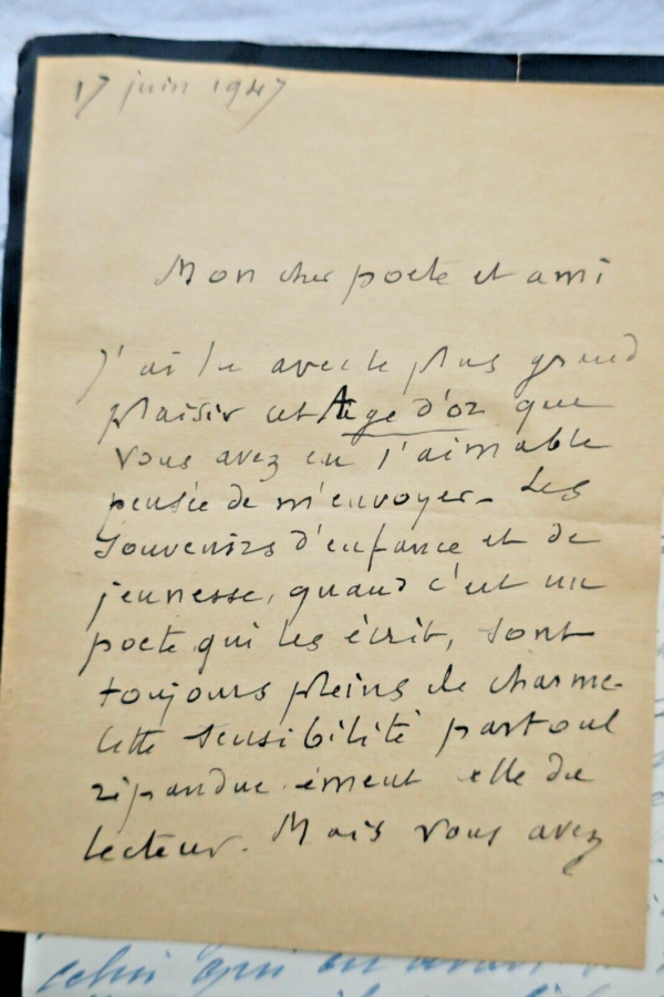 EMILE MÂLE cartes & lettres autographes manuscrites & signées – Image 6