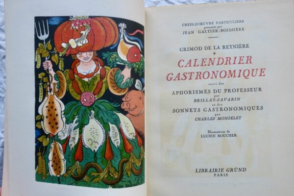 GALTIER-BOISSIERE trompette de la Bérésina, petit vieux, calendrier gastronomiq-