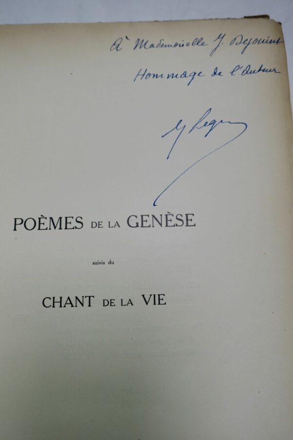 LEGER  POEMES DE LA GENESE, SUIVIS DU CHANT DE LA VIE – Image 6