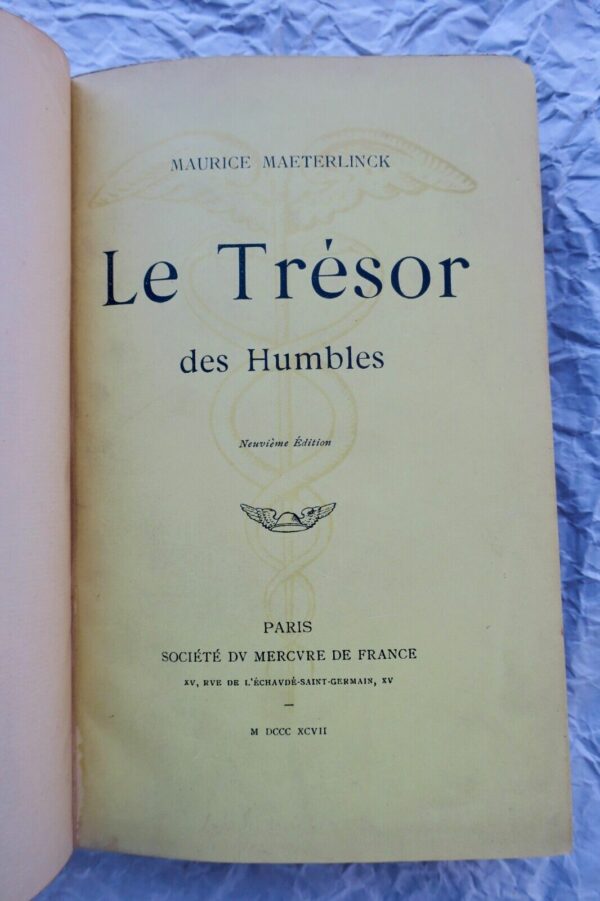 Maeterlinck  Le Trésor des Humbles + dédécace – Image 3