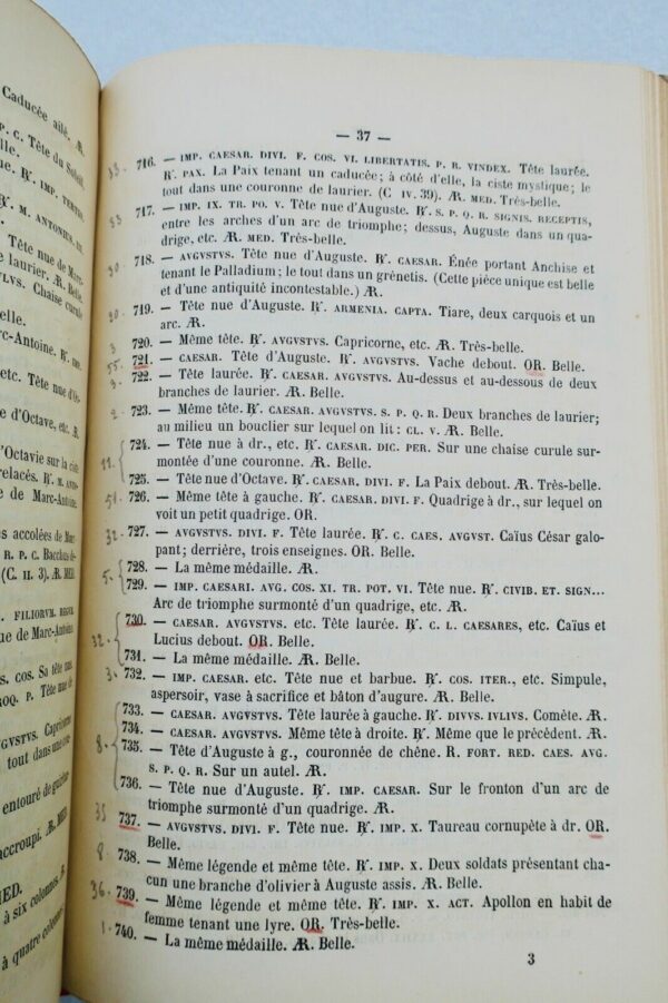 Monnaie Catalogue des Médailles Romaines Composant le Cabinet..Fontana 1860 – Image 9